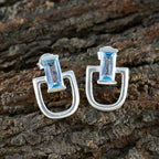 Blue-Topaz-American-Riley-Solitaire-Stud-Blue-Silver-Earring