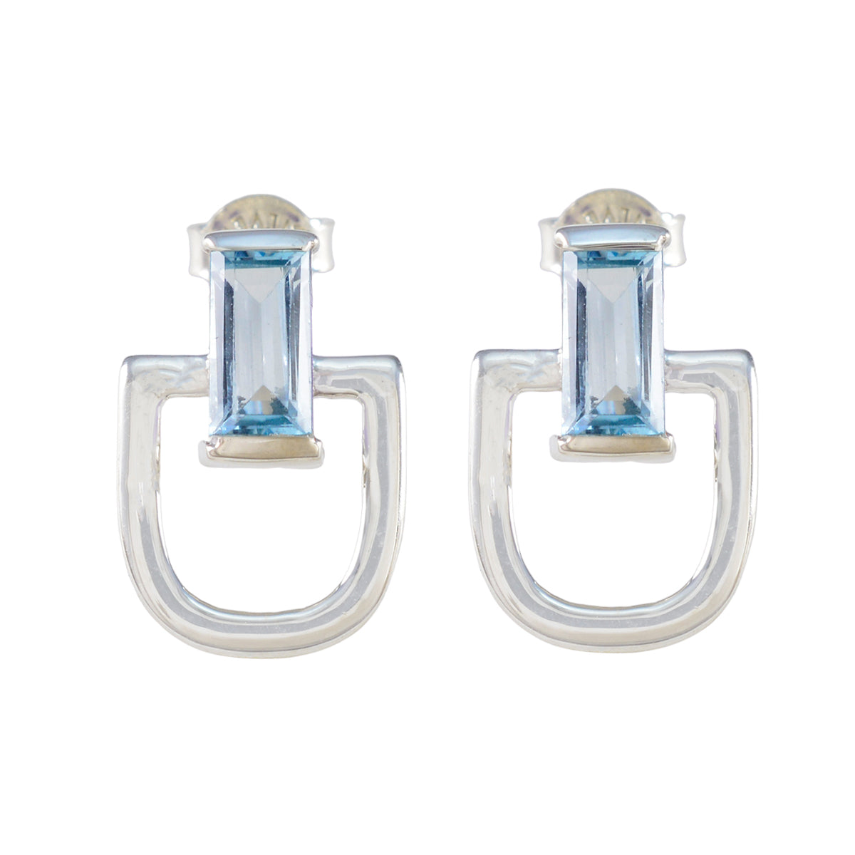 Blue-Topaz-American-Riley-Solitaire-Stud-Blue-Silver-Earring
