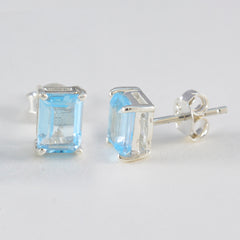 Blue-Topaz-Latin-American-Noelia-Solitaire-Stud-Blue-925-Silver-Earring