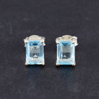 Blue-Topaz-Latin-American-Noelia-Solitaire-Stud-Blue-925-Silver-Earring