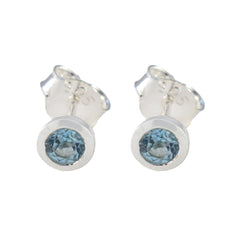 Blue-Topaz-American-Aiko-Solitaire-Stud-Blue-Sterling-Silver-Earring