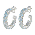 Blue-Topaz-German-Florencia-multiple-Stud-Blue-Sterling-Silver-Earring