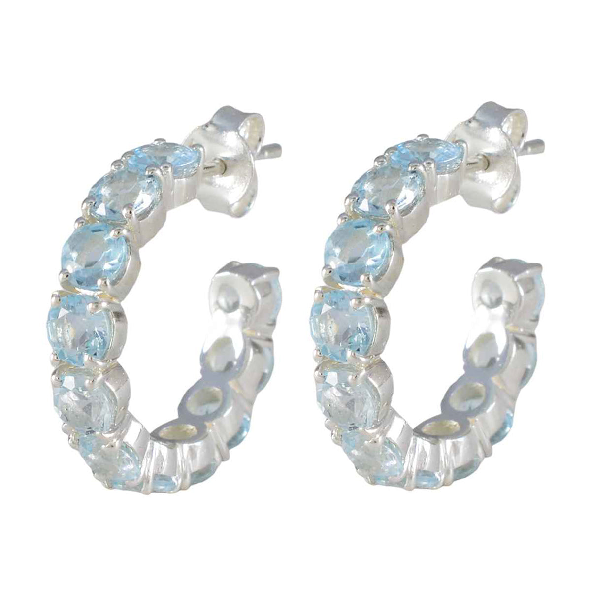 Blue-Topaz-German-Florencia-multiple-Stud-Blue-Sterling-Silver-Earring