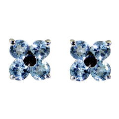 Blue-topaz-Egyptian-Isadora-multiple-Stud-Blue-925-Sterling-Silver-Earring