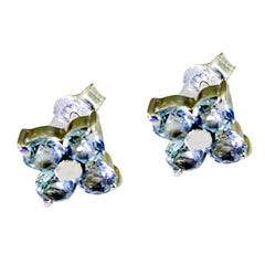 Blue-topaz-Egyptian-Isadora-multiple-Stud-Blue-925-Sterling-Silver-Earring