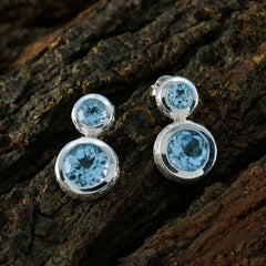 Blue-Topaz-American-Eleanor-Toi-et-Moi-Stud-Blue-925-Silver-Earring
