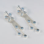 Blue-Topaz-Russian-Aaliyah-multiple-Stud-Blue-Silver-Earring