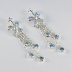 Blue-Topaz-Russian-Aaliyah-multiple-Stud-Blue-Silver-Earring
