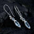 Blue-topaz-African-Milagros-multiple-Dangle-Blue-925-Silver-Earring
