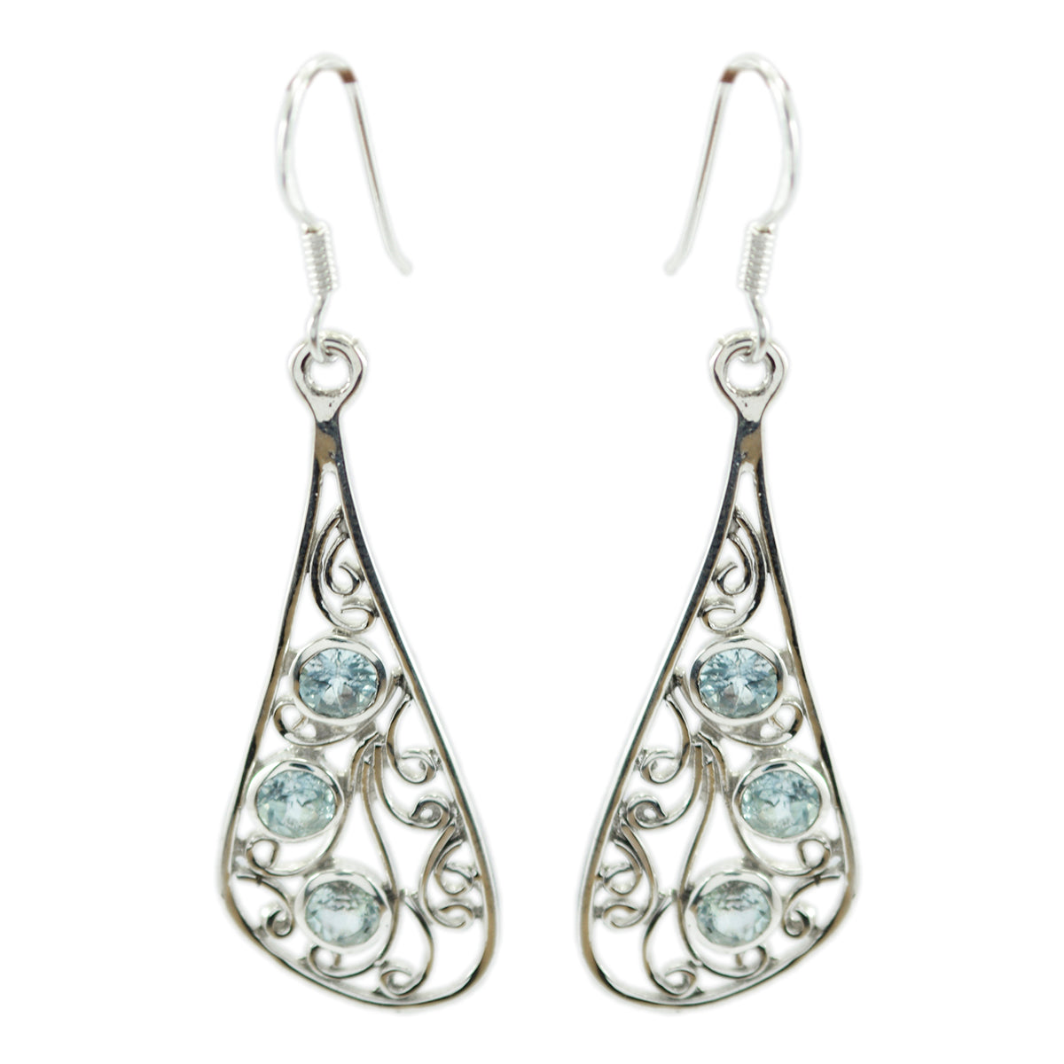 Blue-topaz-Russian-Sofía-multiple-Dangle-Blue-925-Silver-Earring