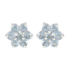 Blue-Topaz-Korean-Nova-multiple-Stud-Blue-92.5-Silver-Earring