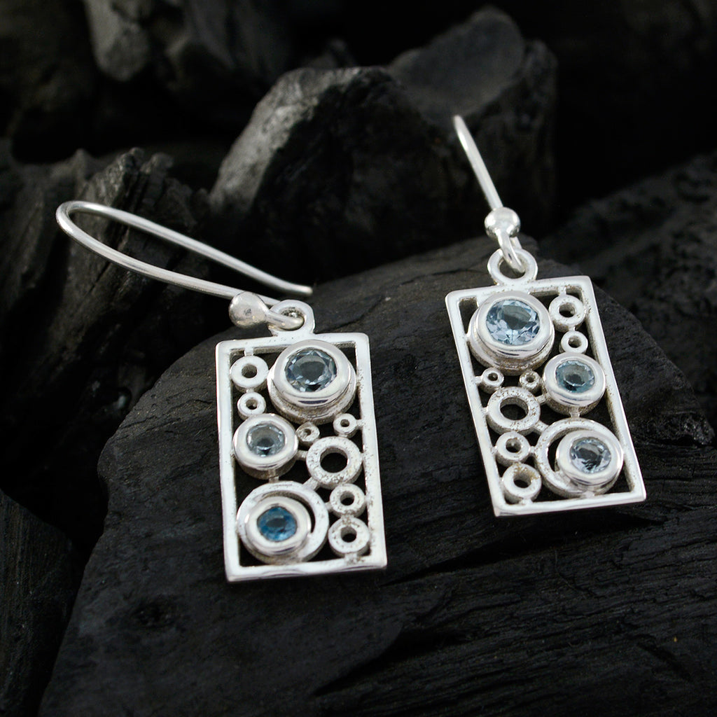 Blue-topaz-Korean-Aaliyah-multiple-Dangle-Blue-Silver-Earring