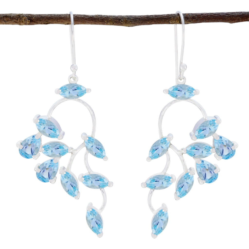Blue-topaz-Australian-Eleanor-multiple-Dangle-Blue-925-Sterling-Silver-Earring