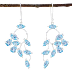 Blue-topaz-Australian-Eleanor-multiple-Dangle-Blue-925-Sterling-Silver-Earring