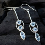 Blue-topaz-German-Ellie-multiple-Dangle-Blue-925-Sterling-Silver-Earring