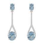 Blue-Topaz-Korean-Ji-eun-Toi-et-Moi-Stud-Blue-Sterling-Silver-Earring