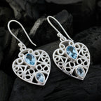 Blue-topaz-Mexican-Fernanda-multiple-Dangle-Blue-925-Silver-Earring