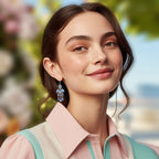 Blue-topaz-African-Lily-multiple-Dangle-Blue-925-Sterling-Silver-Earring