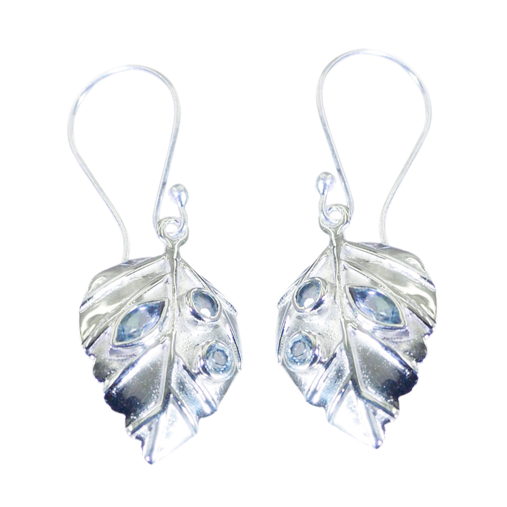 Blue-topaz-Turkish-Eliza-multiple-Dangle-Blue-Sterling-Silver-Earring