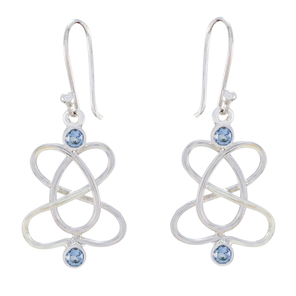 Blue-Topaz-Moroccan-Abigail-multiple-Dangle-Blue-Silver-Earring