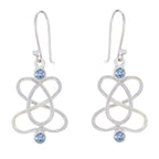 Blue-Topaz-Moroccan-Abigail-multiple-Dangle-Blue-Silver-Earring