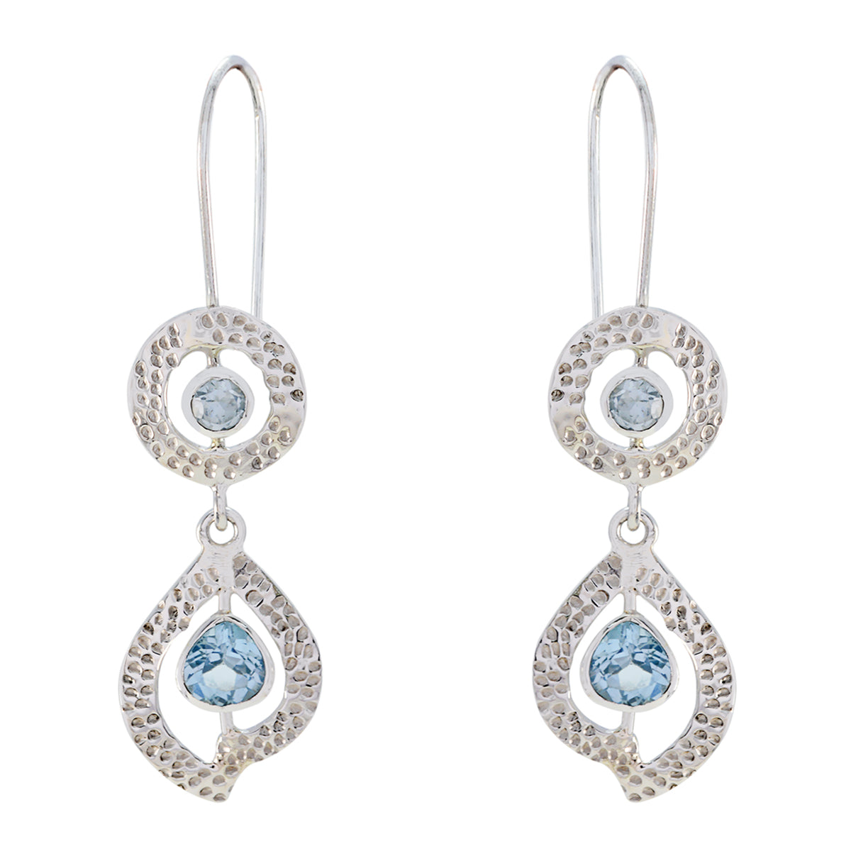 Blue-topaz-Middle-Eastern-Natalie-multiple-Dangle-Blue-Silver-Earring