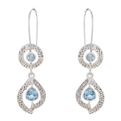 Blue-topaz-Middle-Eastern-Natalie-multiple-Dangle-Blue-Silver-Earring