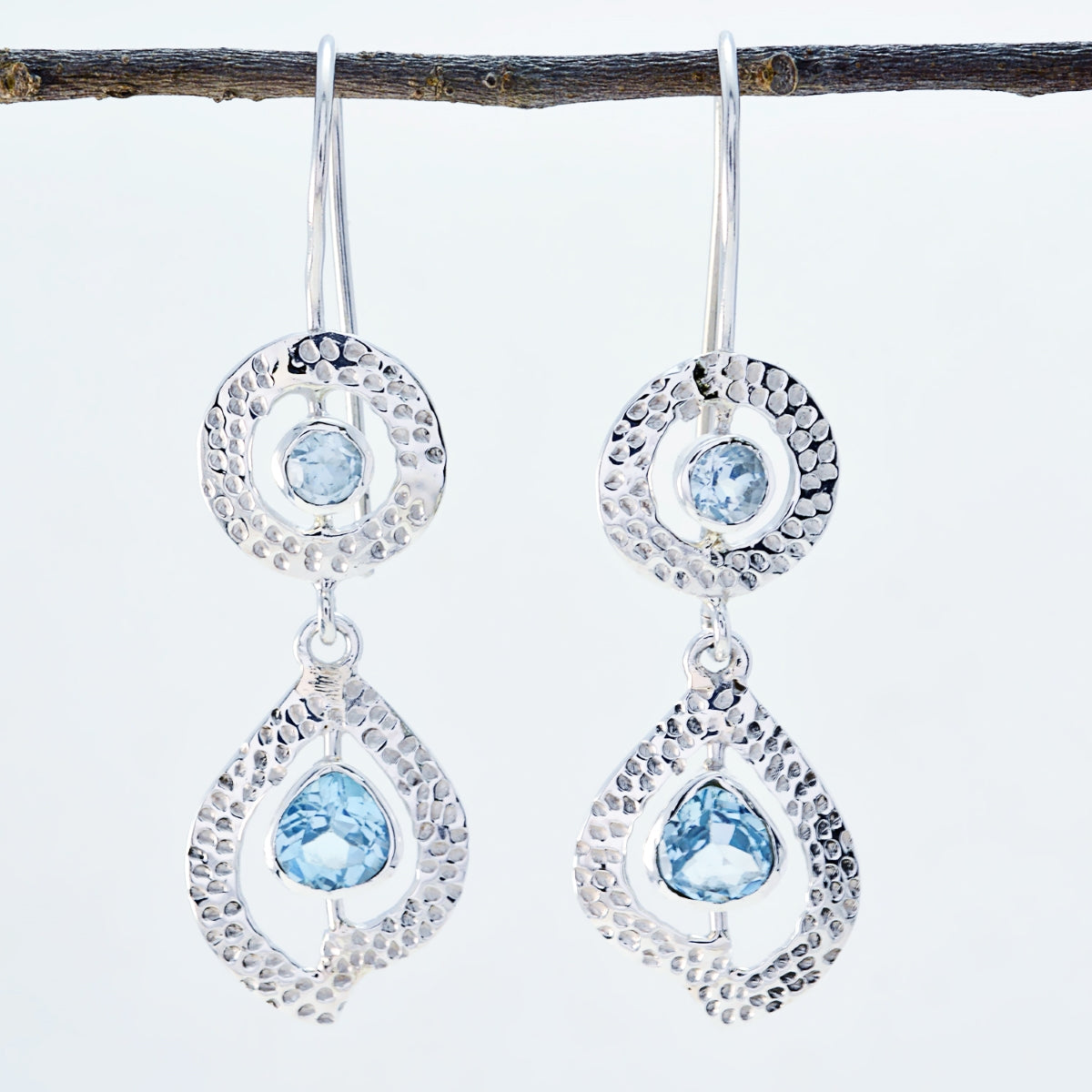 Blue-topaz-Middle-Eastern-Natalie-multiple-Dangle-Blue-Silver-Earring