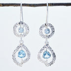 Blue-topaz-Middle-Eastern-Natalie-multiple-Dangle-Blue-Silver-Earring