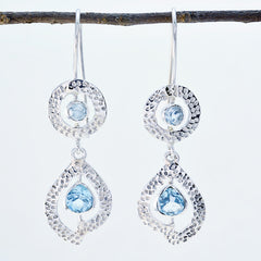 Blue-topaz-Middle-Eastern-Natalie-multiple-Dangle-Blue-Silver-Earring