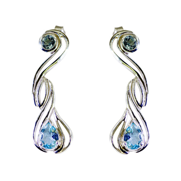 Blue-topaz-Moroccan-Grace-multiple-Stud-Blue-92.5-Silver-Earring