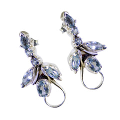 Blue-topaz-Egyptian-Greta-multiple-Stud-Blue-92.5-Silver-Earring