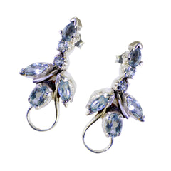 Blue-topaz-Egyptian-Greta-multiple-Stud-Blue-92.5-Silver-Earring