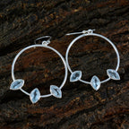 Blue-Topaz-Egyptian-Lili-Trilogy-Dangle-Blue-925-Silver-Earring