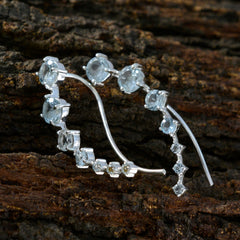 Blue-Topaz-Turkish-Nari-multiple-EarCuff-Blue-925-Sterling-Silver-Earring