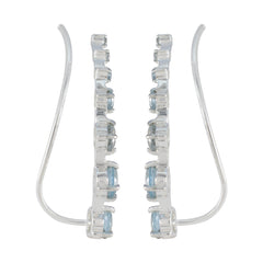 Blue-Topaz-Turkish-Nari-multiple-EarCuff-Blue-925-Sterling-Silver-Earring