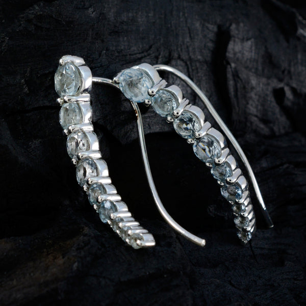 Blue-Topaz-Russian-Yuna-multiple-EarCuff-Blue-Silver-Earring