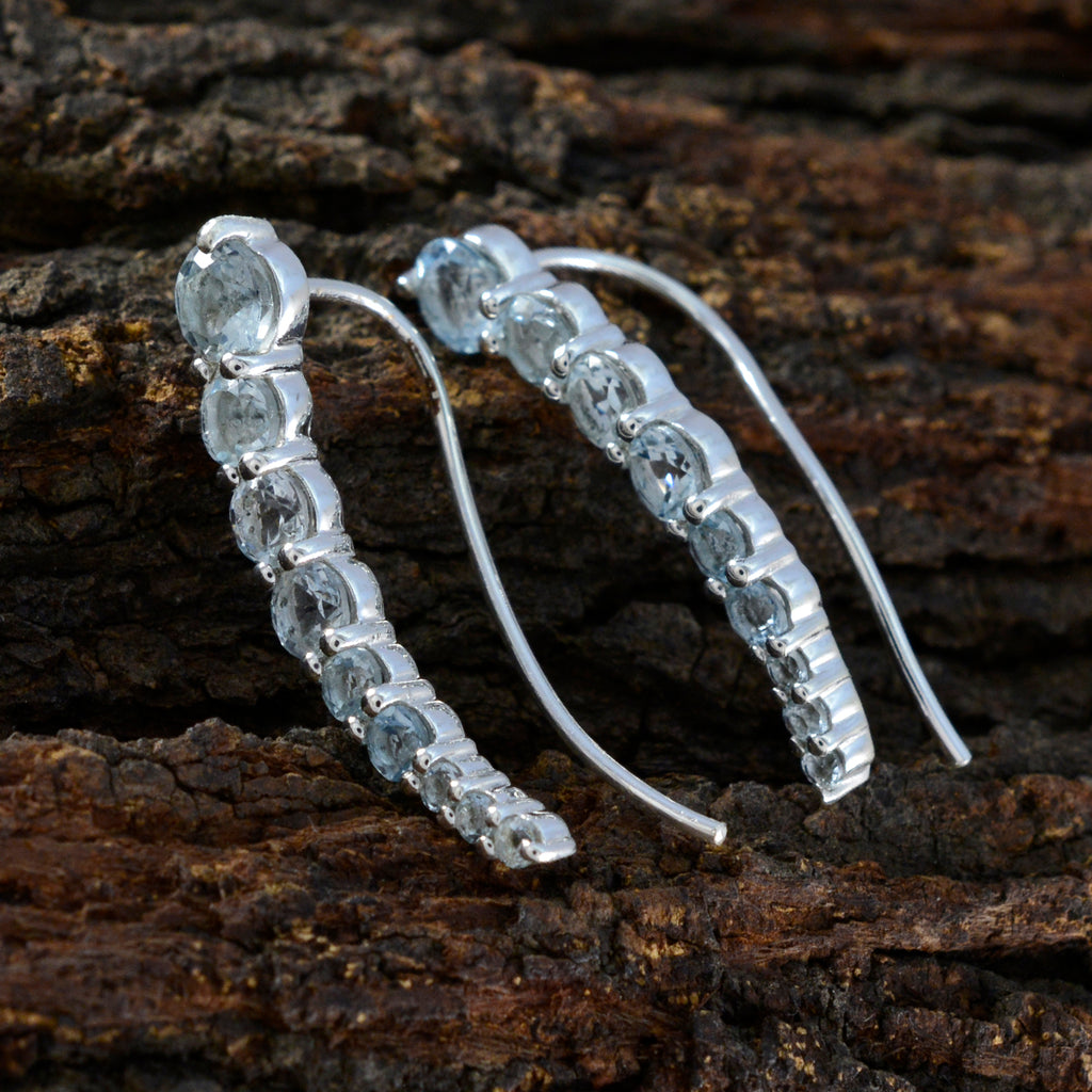 Blue-Topaz-Russian-Yuna-multiple-EarCuff-Blue-Silver-Earring