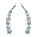 Blue-Topaz-Russian-Yuna-multiple-EarCuff-Blue-Silver-Earring