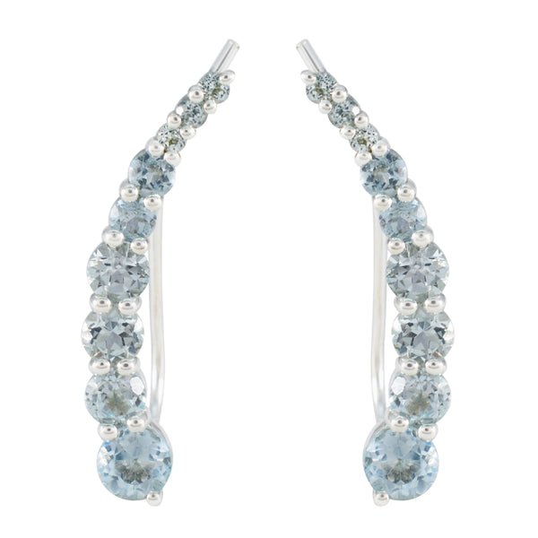 Blue-Topaz-Russian-Yuna-multiple-EarCuff-Blue-Silver-Earring