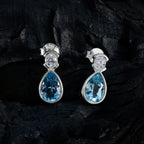 Blue-Topaz-Latin-American-Carolina-Toi-et-Moi-Stud-Blue-Sterling-Silver-Earring