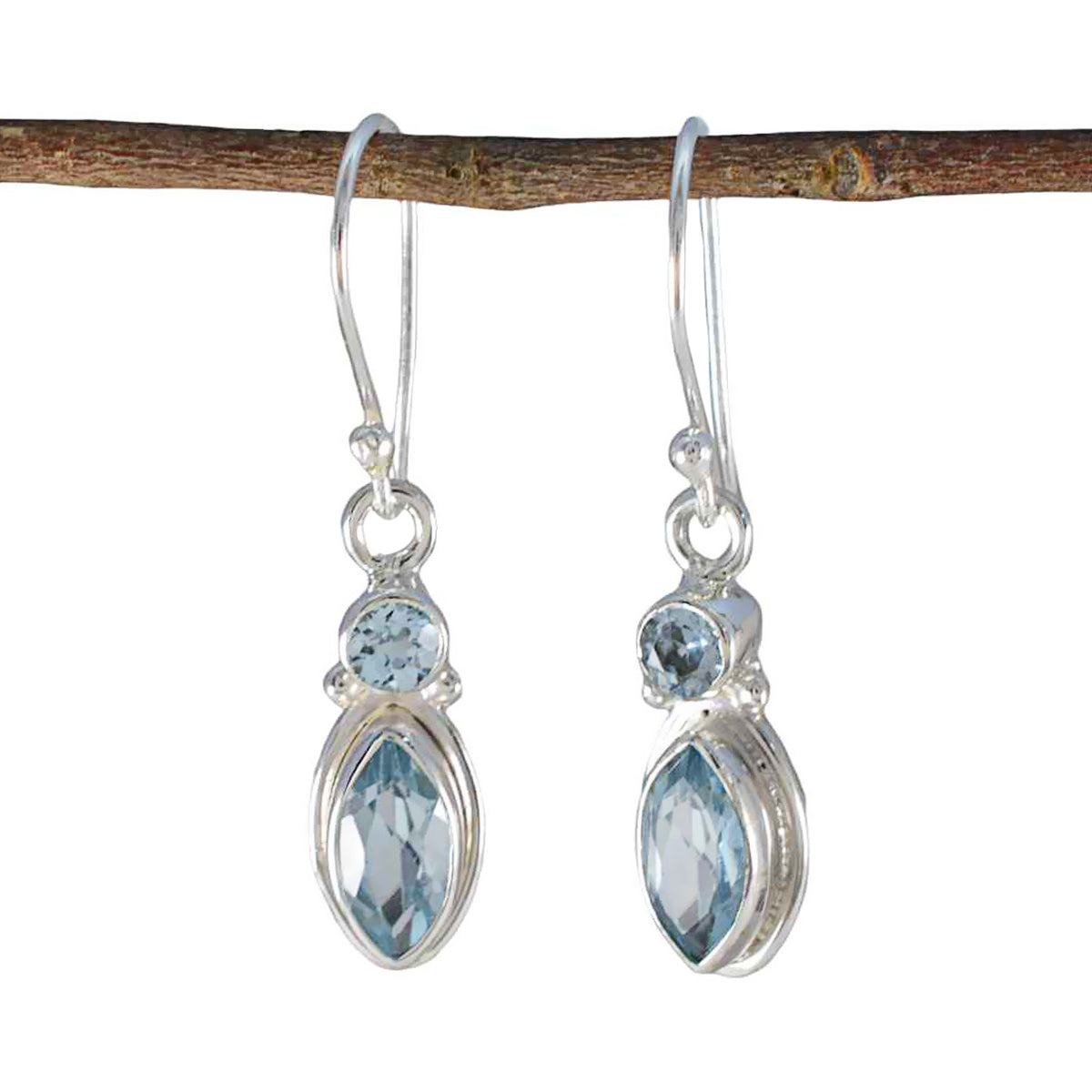 Blue-Topaz-Latin-American-Aria-Toi-et-Moi-Dangle-Blue-925-Sterling-Silver-Earring