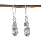 Blue-Topaz-Latin-American-Aria-Toi-et-Moi-Dangle-Blue-925-Sterling-Silver-Earring