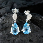 Blue-Topaz-American-Mei-Solitaire-Stud-Blue-Sterling-Silver-Earring