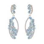Blue-Topaz-American-Amanda-multiple-Stud-Blue-925-Silver-Earring