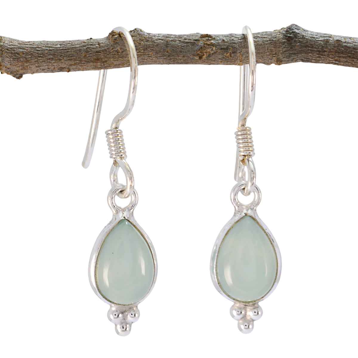 Chalcedony-Korean-Ivana-multiple-Dangle-Blue-925-Sterling-Silver-Earring Huvudsaklig produktbild