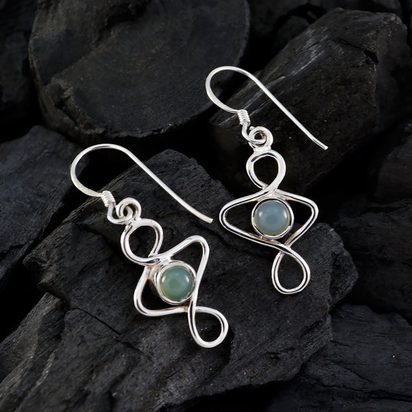 Chalcedony-Korean-Emilia-Solitaire-Dangle-Blue-Sterling-Silver-Earring