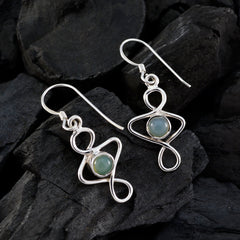 Chalcedony-Korean-Emilia-Solitaire-Dangle-Blue-Sterling-Silver-Earring