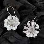 Chalcedony-Spanish-Addison-Solitaire-Dangle-Blue-Silver-Earring