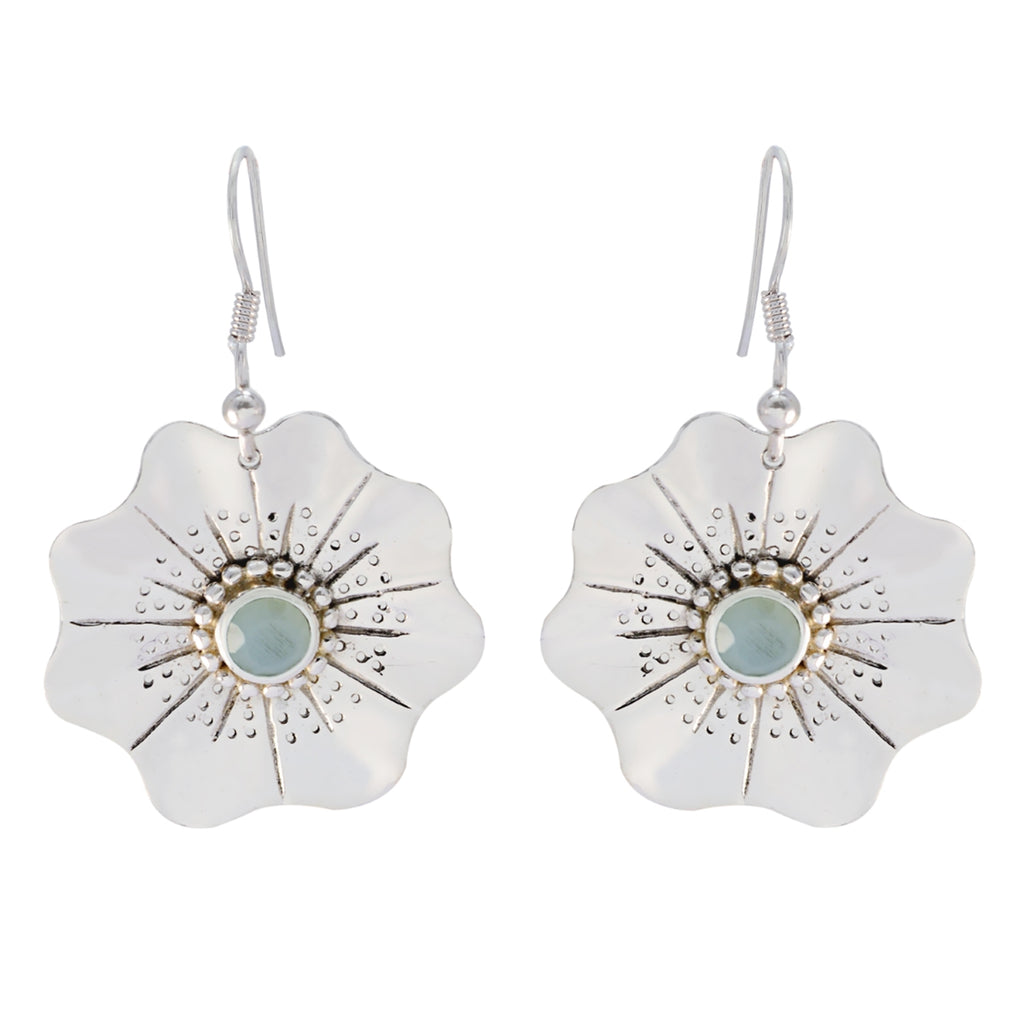 Chalcedony-Spanish-Addison-Solitaire-Dangle-Blue-Silver-Earring